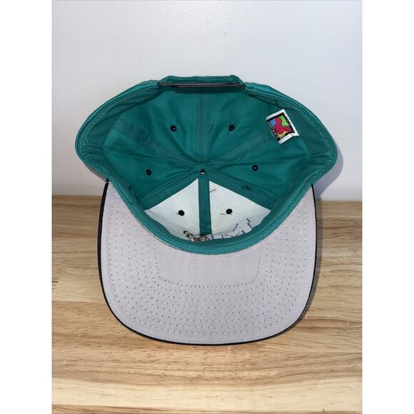 Vtg 90s Disney Mickey Unlimited Hat Embroidered Colorblock Snapback Trucker Cap - Picture 7 of 9